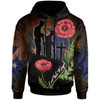 Australia Anzac Day Hoodie - Custom Lest We Forget With Poppies Flowers Watercolor Style Hoodie