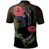 Australia Anzac Day Polo Shirt - Custom Lest We Forget With Poppies Flowers Watercolor Style Polo Shirt