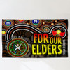 Naidoc Week Flag - For Our Elders Aboriginal Inspired Dot Art Flag