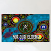 Naidoc Week Flag - Australia Culture Art With River And Tortoise Aboriginal Inspired Dot Art Flag