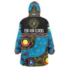 Naidoc Week Snug Hoodie - Australia Culture Art With River And Tortoise Aboriginal Inspired Dot Art Oodie Blanket
