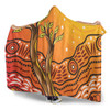 Australia Aboriginal Inspired Hooded Blanket - Aboriginal Style Of Background Depicting Nature Tree On The Hill