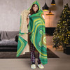 Australia Aboriginal Inspired Hooded Blanket - Aboriginal Dot Art Vector Painting With Turtle