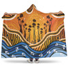 Australia Aboriginal Inspired Hooded Blanket - Aboriginal Dot Art Vector Background Nature Concept
