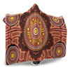 Australia Aboriginal Inspired Hooded Blanket - Aboriginal Circle Pattern Style