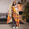 Australia Aboriginal Inspired Hooded Blanket - Aboriginal Art Dot Painting