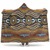 Australia Aboriginal Inspired Hooded Blanket - Aboriginal Dot Design Seamless Background