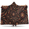 Australia Aboriginal Inspired Hooded Blanket - Aboriginal Dot Mandala Art Style