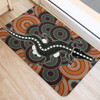 Australia Aboriginal Inspired Door Mat - Crocodile Aboriginal Dot Art Vector