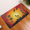 Australia Aboriginal Inspired Door Mat - Tree On The Hill Aboriginal Style Of Background Depicting Nature