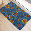 Australia Aboriginal Inspired Door Mat - Blue Aboriginal Connection Artwork