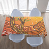 Australia Aboriginal Inspired Tablecloth - Aboriginal Style Of Background Depicting Nature Tree On The Hill