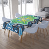 Australia Aboriginal Inspired Tablecloth - Blue Aboriginal Dot Artwork