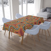 Australia Aboriginal Inspired Tablecloth - Orange Color Aboriginal Dot Artwork