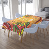 Australia Aboriginal Inspired Tablecloth - Leaf Aboriginal Art Background