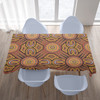 Australia Aboriginal Inspired Tablecloth - Brown Color Aboriginal Connection Style Of Dot Painting