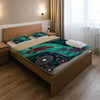 Australia Indigenous Bedding Set - Aboriginal Inspired Dreaming Turtles And Plapytus Dot Art Painting