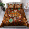 Australia Indigenous Bedding Set - Aboriginal Inspired Emu Art Illustration