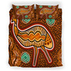 Australia Indigenous Bedding Set - Aboriginal Inspired Emu Art Illustration