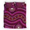 Australia Indigenous Bedding Set - Aboriginal inspired little turtles dreaming