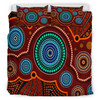 Australia Indigenous Bedding Set - Aboriginal Inspired style of Indigenous dot art painting