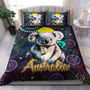 Australia Indigenous Bedding Set - Australian Dot Art Painting Mystical Dreaming Koala