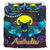 Australia Indigenous Bedding Set - Australian Dot Art Painting Mystical Dreaming Moth