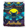 Australia Indigenous Bedding Set - Australian Dot Art Painting Mystical Dreaming Moth