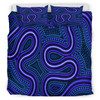 Australia Indigenous Bedding Set - Dot art connection concept Aboriginal inspired style