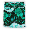 Australia Indigenous Bedding Set - Emu Aboriginal Inspired Dot Painting