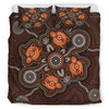 Australia Indigenous Bedding Set - Turtle Art Aboriginal Inspired