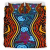 Australia Indigenous Bedding Set - Turtles In River Aboriginal Inspired