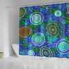 Australia Aboriginal Inspired Shower Curtain - Aboriginal Sea Turtles And Jellyfish Style Art Shower Curtain