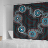 Australia Aboriginal Inspired Shower Curtain - Indigenous Dot Art Background Shower Curtain