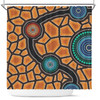 Australia Aboriginal Inspired Shower Curtain - Aboriginal Style Of Dot Painting Shower Curtain