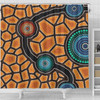 Australia Aboriginal Inspired Shower Curtain - Aboriginal Style Of Dot Painting Shower Curtain