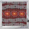 Australia Aboriginal Inspired Shower Curtain - Aboriginal Connection Concept Artwork Shower Curtain