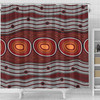 Australia Aboriginal Inspired Shower Curtain - Aboriginal Connection Concept Artwork Shower Curtain