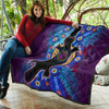 Australia Aboriginal Inspired Quilt - Aboriginal Inspired Platypus Animal Style Art Quilt