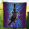 Australia Aboriginal Inspired Quilt - Aboriginal Inspired Platypus Animal Style Art Quilt