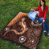 Australia Aboriginal Inspired Quilt - Aboriginal Art Background With Lizard Style Quilt