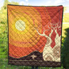 Australia Aboriginal Inspired Quilt - Aboriginal Boab Tree Vector Painting Aboriginal Art Quilt