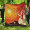 Australia Aboriginal Inspired Quilt - Aboriginal Boab Tree Vector Painting Aboriginal Art Quilt