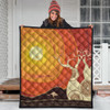 Australia Aboriginal Inspired Quilt - Aboriginal Boab Tree Vector Painting Aboriginal Art Quilt