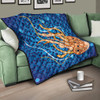 Australia Aboriginal Inspired Quilt - Aboriginal Art Vector Background Depicting Jellyfish Quilt