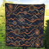 Australia Aboriginal Inspired Quilt - Aboriginal Art Vector Seamless Background Quilt