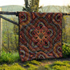 Australia Aboriginal Inspired Quilt - Aboriginal Dot Art Vector Seamless Flower Pattern Quilt