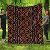 Australia Aboriginal Inspired Quilt - Aboriginal Dot Art Vector Seamless Pattern Background Quilt