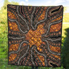 Australia Aboriginal Inspired Quilt - Aboriginal Style Of Background Quilt