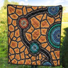 Australia Aboriginal Inspired Quilt - Aboriginal Style Of Dot Painting Quilt